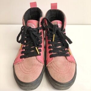 Vans Sk8 Hi Suede Pink Skateboard Shoes Athletic Trainers Women US 6.5.